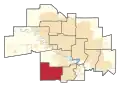 Frontière de la circonscription en 2022.