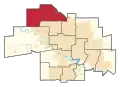 Frontière de la circonscription en 2022.
