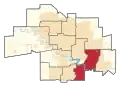 Frontière de la circonscription en 2022.