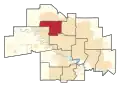 Frontière de la circonscription en 2022.