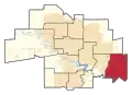 Frontière de la circonscription en 2022.