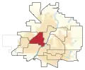 Frontière de la circonscription en 2022.