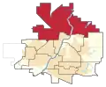 Frontière de la circonscription en 2022.