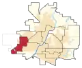Frontière de la circonscription en 2022.