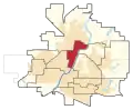 Frontière de la circonscription en 2022.