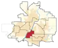 Frontière de la circonscription en 2022.