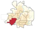 Frontière de la circonscription en 2022.