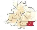 Frontière de la circonscription en 2022.
