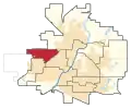Frontière de la circonscription en 2022.