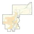 Frontière de la circonscription en 2022.