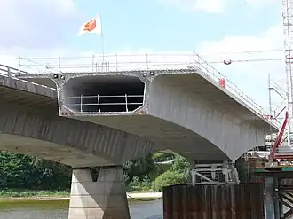 Doublement du pont du Cadre Noir de Saumur - Un fléau construit en encorbellement symétrique