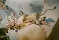 Détail d'une fresque de Giovanni Scajario (1726-1792), plafond du palais Pisani de San Stefano à Venise.