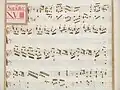 partition manuscrite rehaussée de couleurs