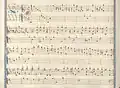 partition manuscrite rehaussée de couleurs