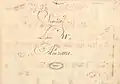 page de titre, très sobre, portant la date de 1754