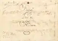 titre de Parme X, avec la date : 1754