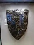 Bouclier du landgrave Henri de Hesse, exposé au château de Marbourg, probablement entre 1292 et 1308.