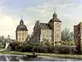Château de Myllendonk&nbsp;(de) (Heinrich Deiters et Alexander Duncker, XIXe&nbsp;siècle) ; acheté après 1700 par Gertrude von Berlepsch, (née Wolff von Gudenberg&nbsp;(de))