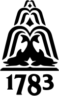 Logos de Schweppes (ancien et actuel) représentant la fontaine mise en place lors de l'exposition universelle de 1851 (à gauche, dessin de la véritable fontaine de 8 mètres).