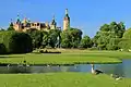 Le château de Schwerin vu depuis le parc