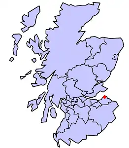 Localisation de Kingston sur la carte de l'Écosse