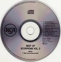 Description de l'image Scorpions - Best of Scorpions Vol. 2 CD.jpg.