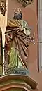 Sculpture de saint Mathieu.