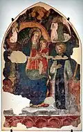 Madone à l’Enfant avec Anges et Saints, école indéterminée, 1475