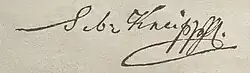 signature de Sebastian Kneipp