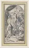Dessin représentant une vision de la crucifixion, 1730, Cooper–Hewitt, Smithsonian Design Museum New York.
