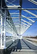 Gare de Seinäjoki, tunnel piétonnier et abris sur les quais, 1993
