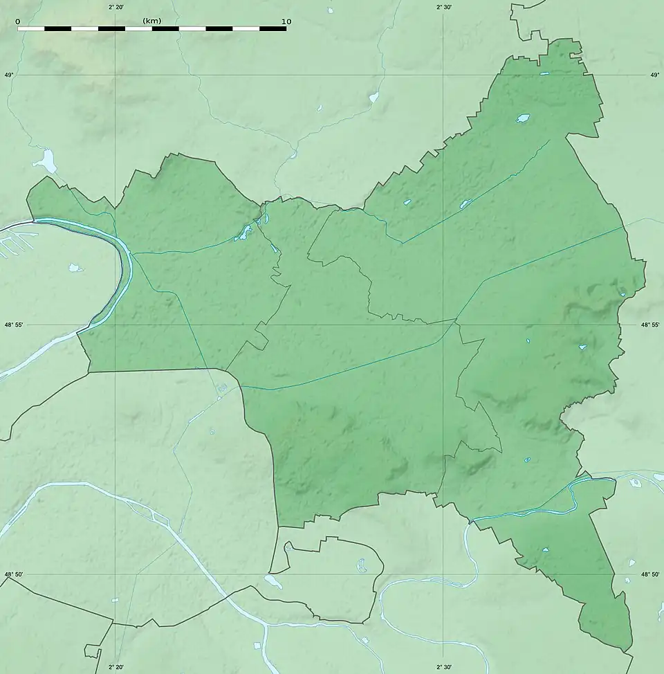 Voir sur la carte topographique de la Seine-Saint-Denis