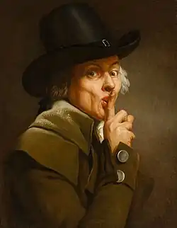 Autoportrait, intitulé Le Silence (vers 1790).