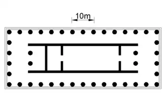 Plan du temple E.