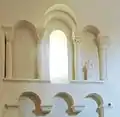 La double arcature et les chapiteaux