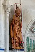 Saint Nicolas - Bois sculpté du XVIe siècle.
