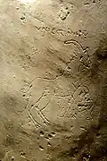 Graffiti sur le 3e pilier du nord - licorne.