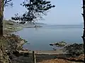 Vue du sentier côtier sur l'Île Grise et Landévennec.