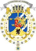 Armoiries du prince Charles, chevalier de l'ordre des Séraphins.