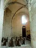 Chapelle, vue vers le nord dans le croisillon.