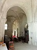 Chapelle latérale sud, vue vers l'ouest.