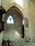 4e&nbsp;grande arcade du nord, vue dans le bas-côté.