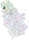 Localisation de la municipalité de Bačka Palanka en Serbie