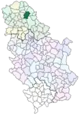 Localisation de la municipalité de Novi Bečej en Serbie