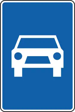 panneau voie rapide