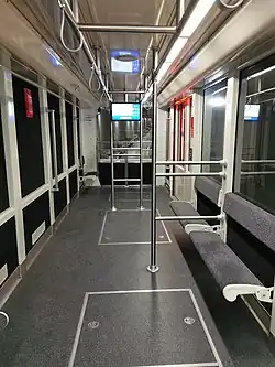 L'intérieur de la nouvelle rame.