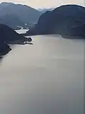 Le lac et le barrage de Serre-Ponçon vus du Sauze.