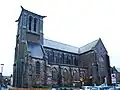 L'église vue depuis l'un de ses côtés.