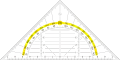 Rapporteur triangle ou demi-carré.