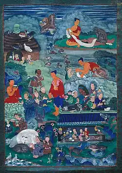 Scène de la vie du Bouddha